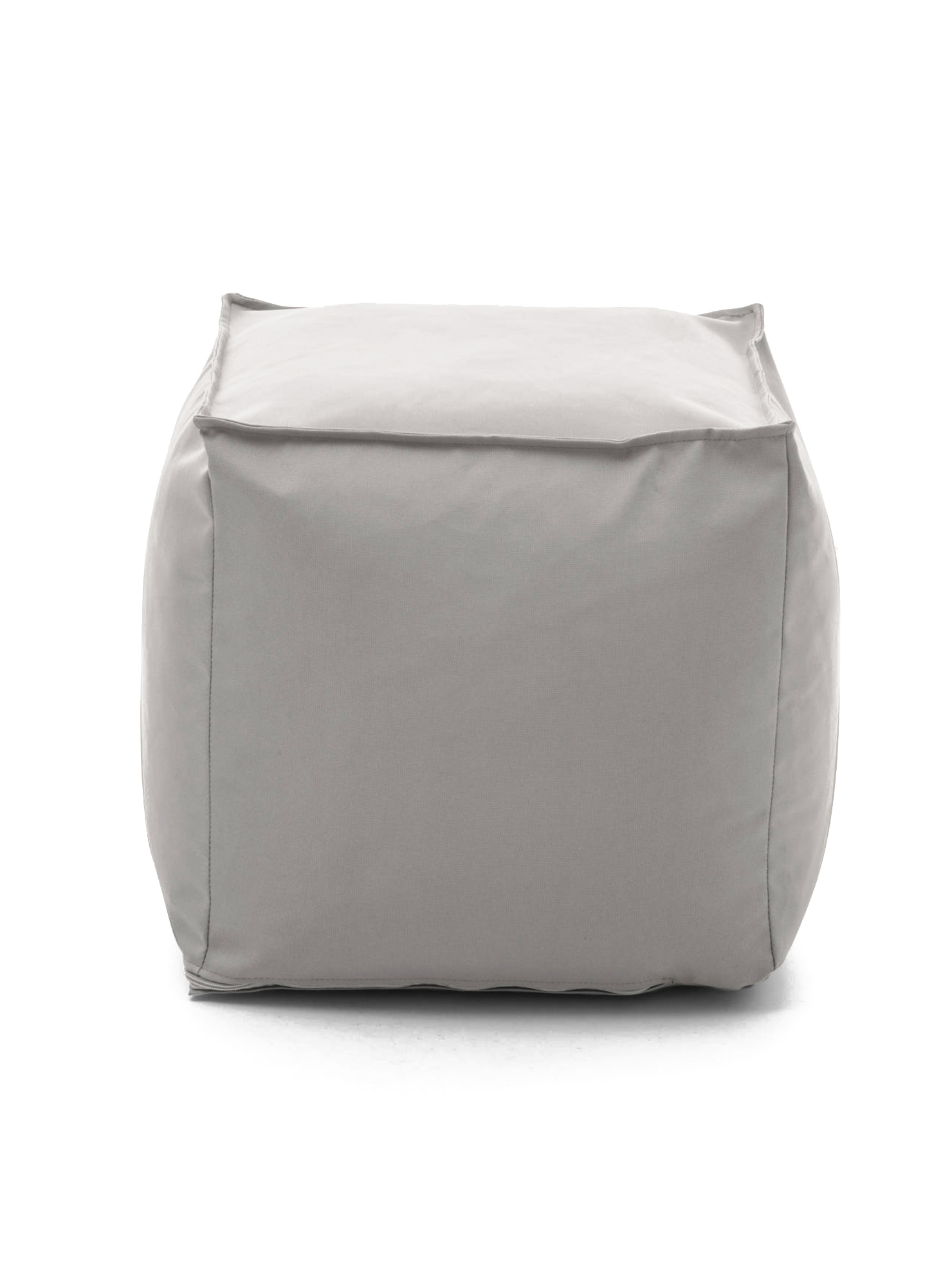 pouf en tissu blanc 45x45 cm