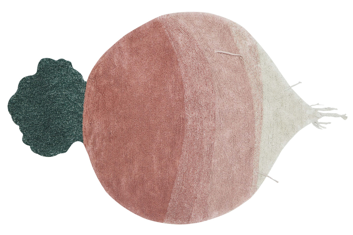Tapis coton enfant Radis rose 100x150cm Tapis coton enfant Radis rose 100x150cm
