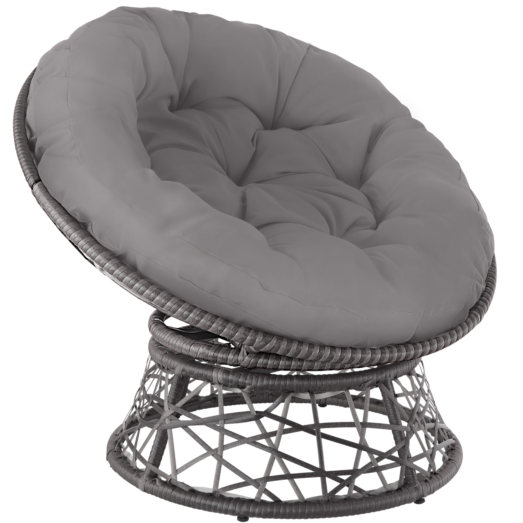 Fauteuil papasan en rotin Gargano gris Fauteuil papasan en rotin Gargano gris