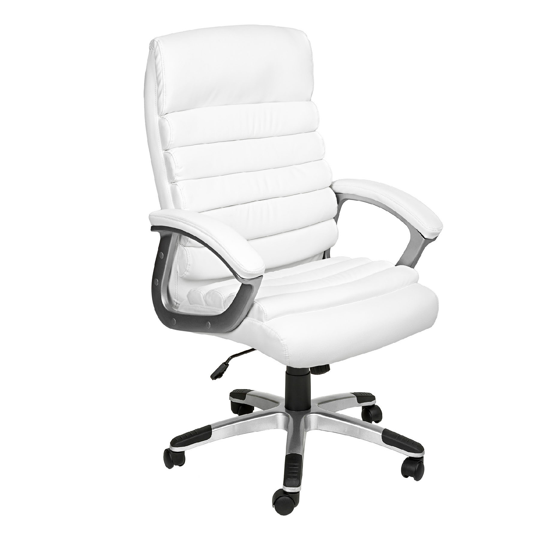 fauteuil de bureau rotatif à 360° et réglable en hauteur blanc