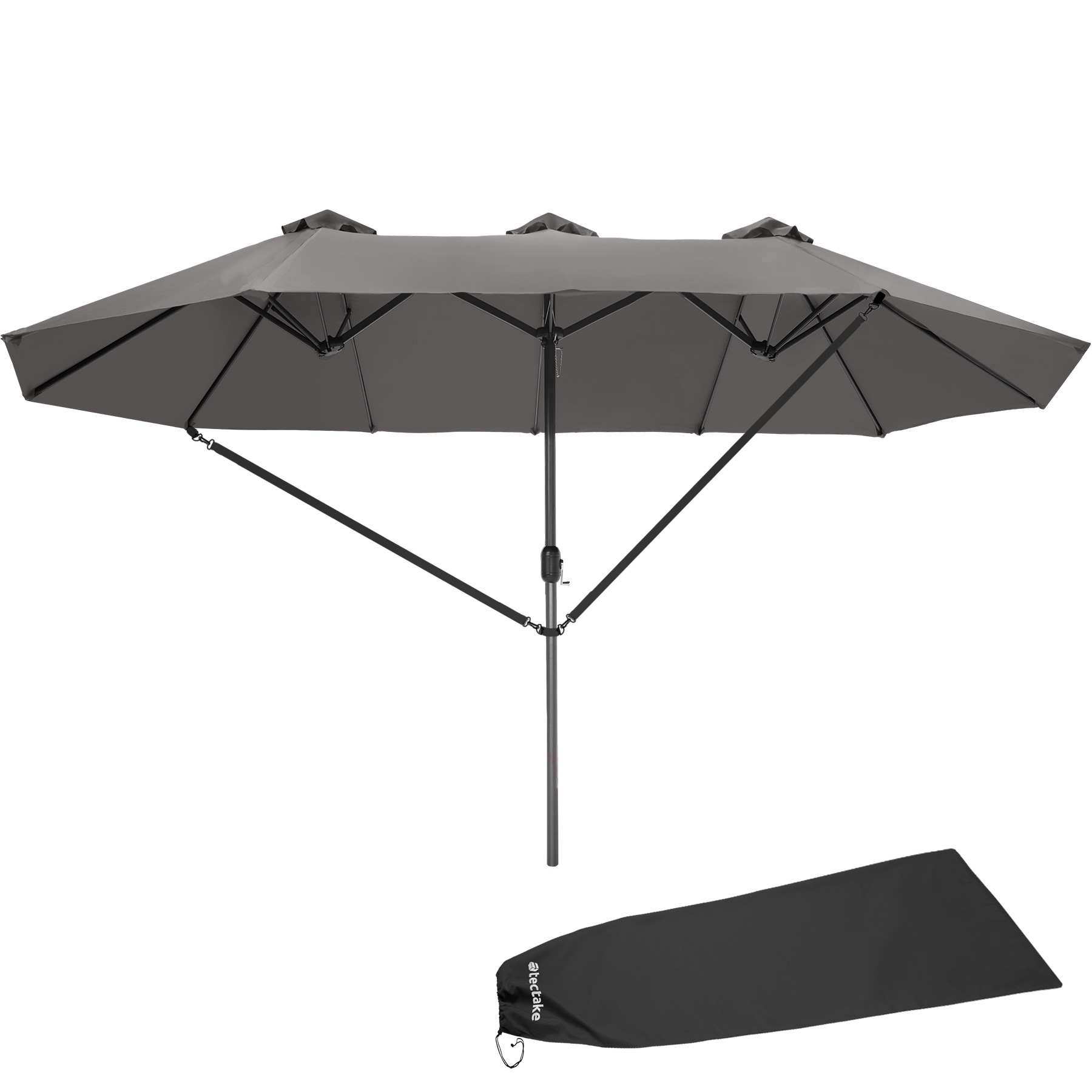 Parasol 460 x 270 cm gris