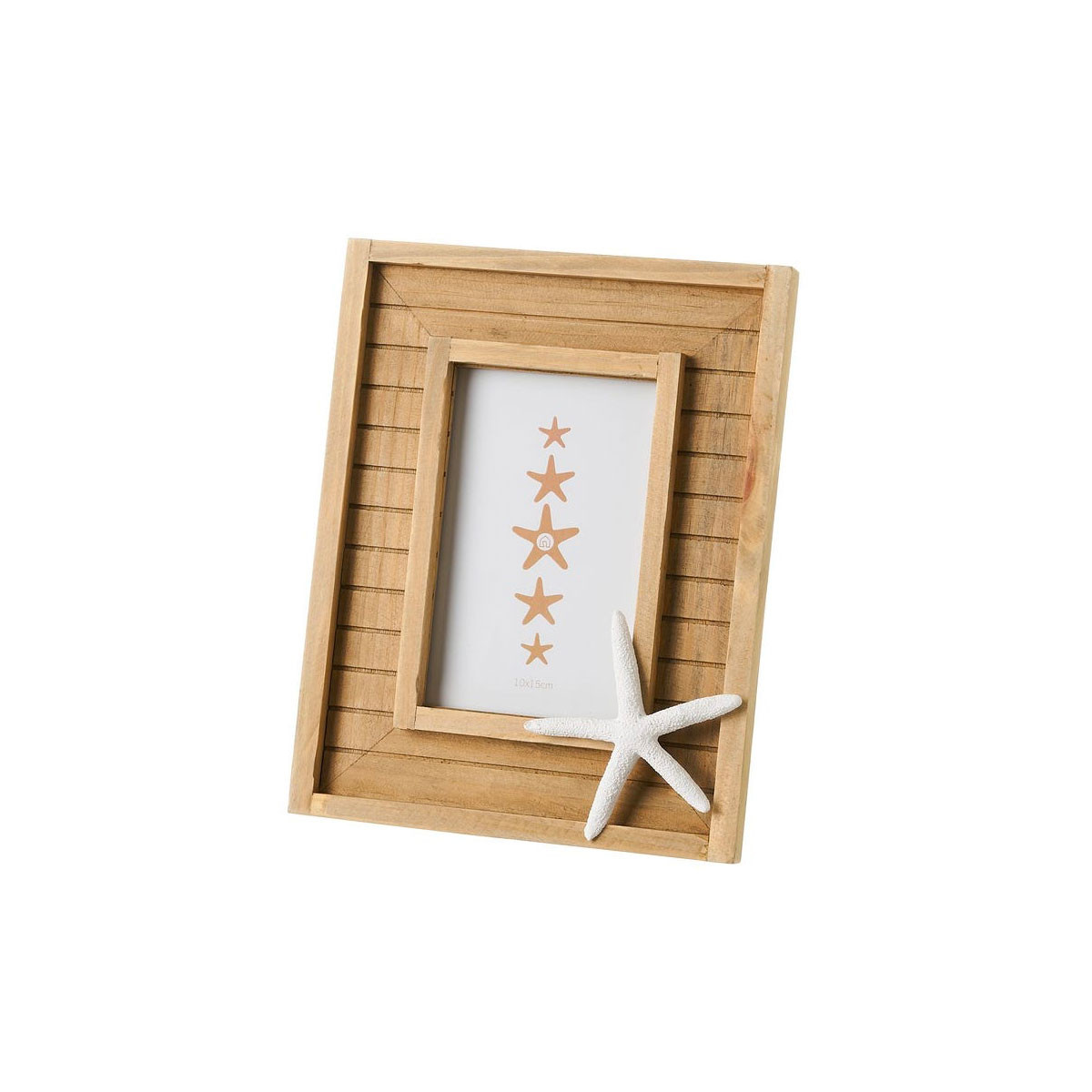 Cadre photo en bois étoile de mer 19x3x24cm