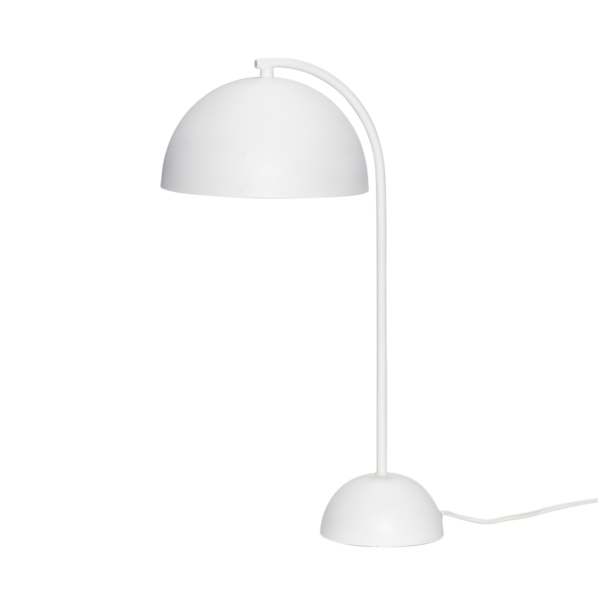 Lampe de table en métal blanc