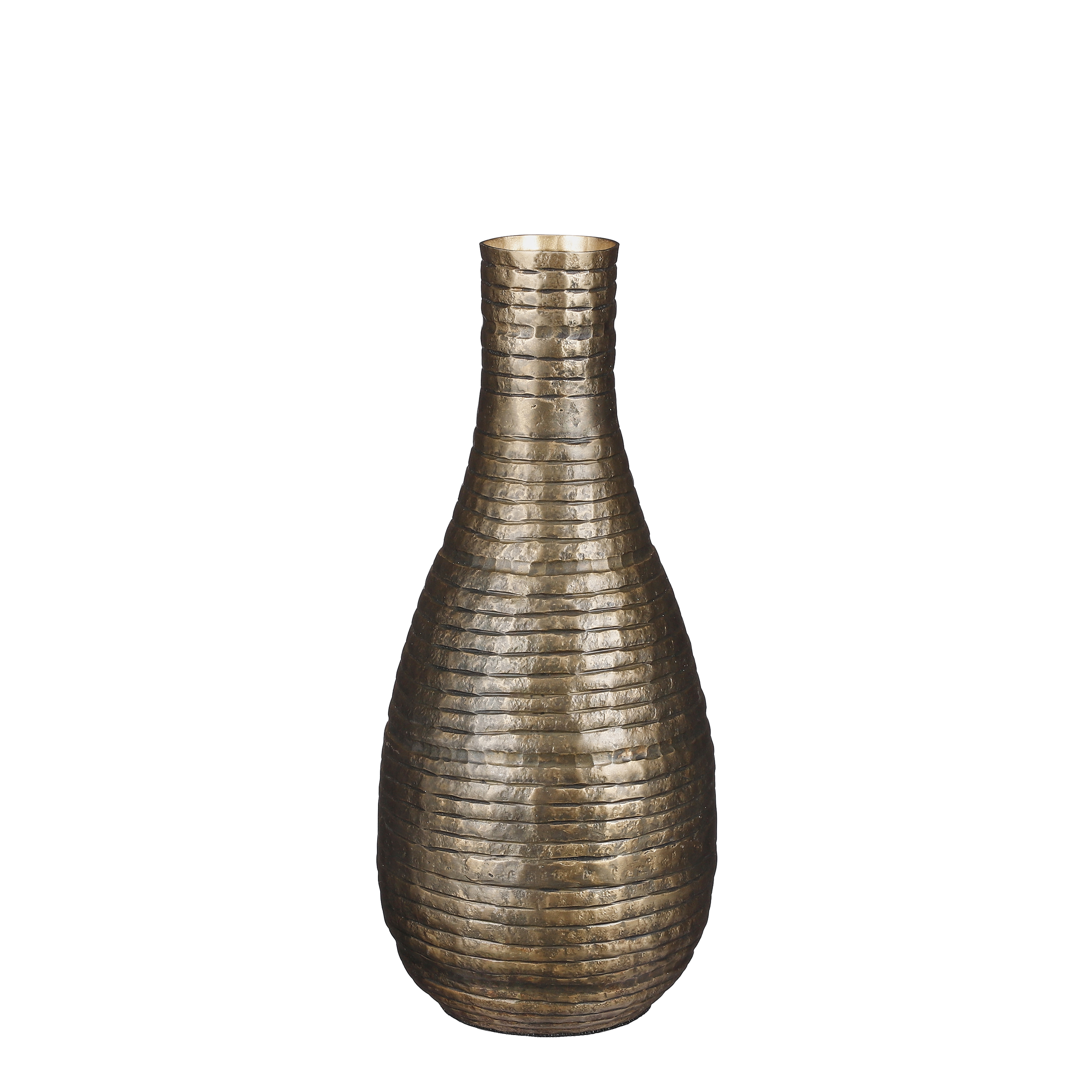 Vase en aluminium doré foncé H32