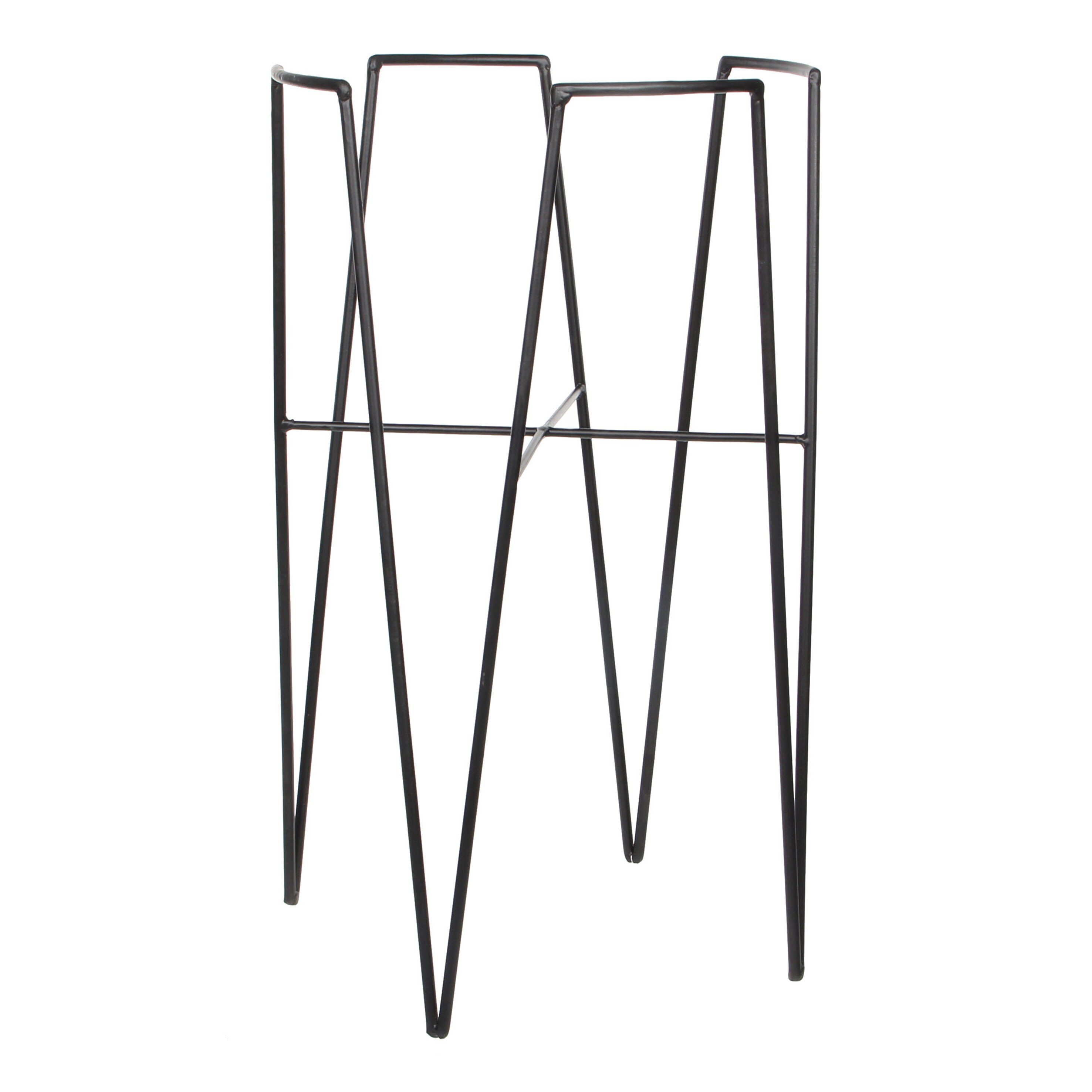 Porte-plante en métal noir H50