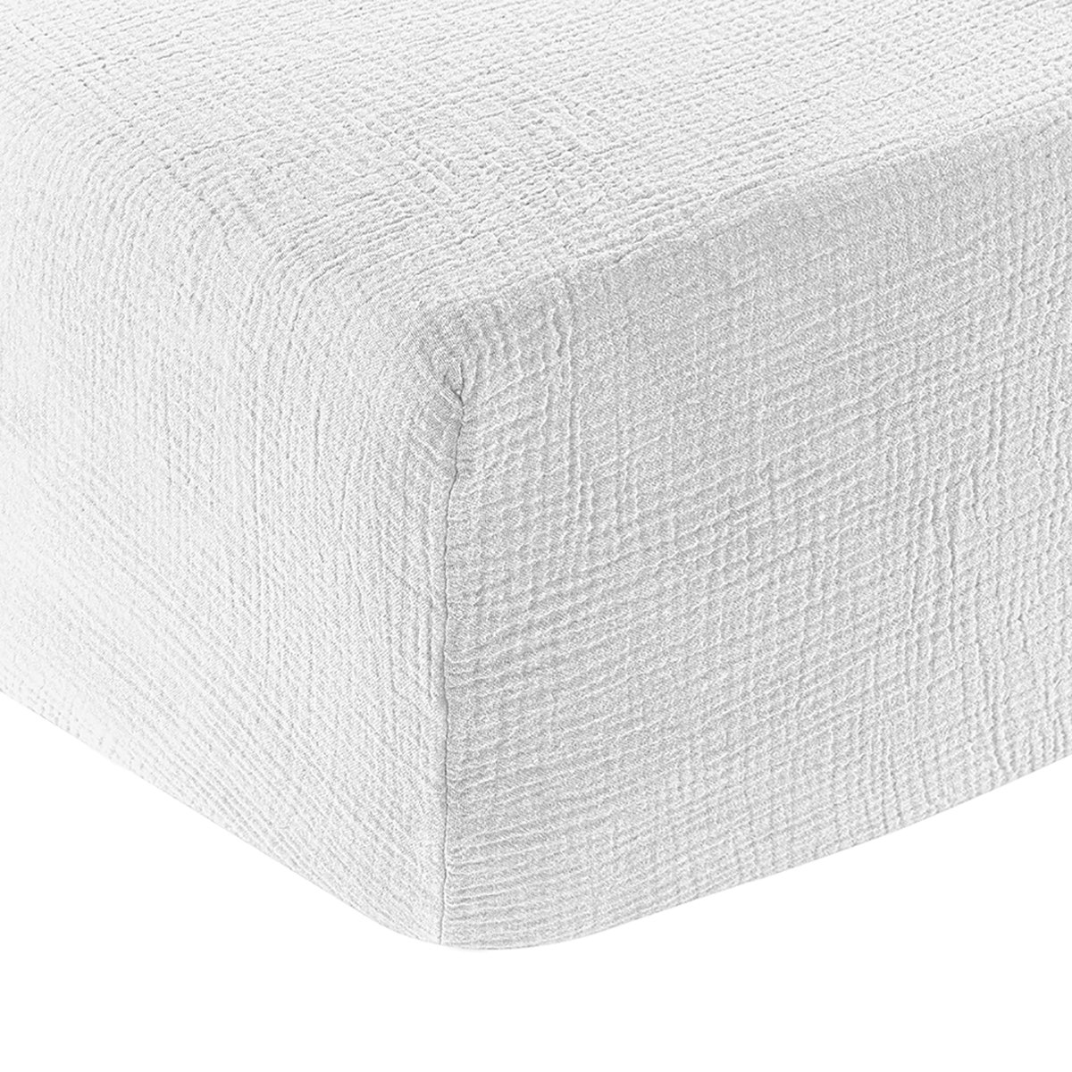 Drap housse coton 160x200 cm blanc