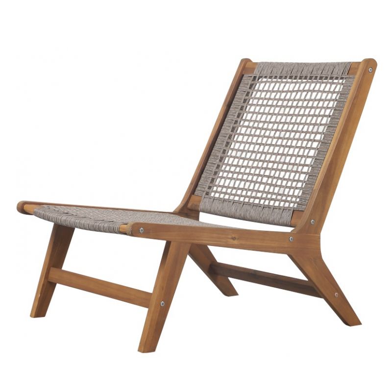 fauteuil de jardin en bois d'acacia et résine tressée