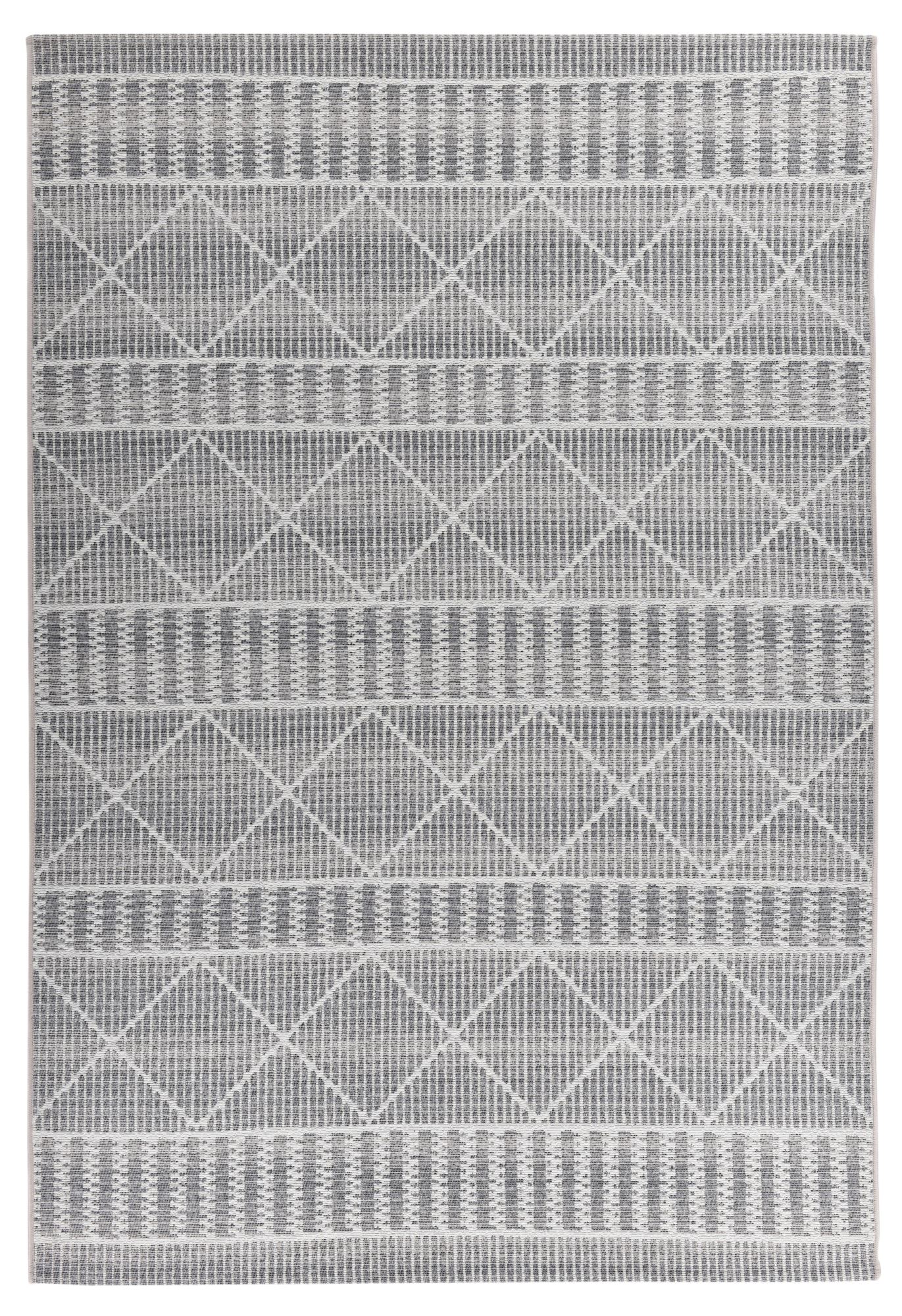 Tapis outdoor/ indoor - motif géométrique - tissé beige 160x235 cm