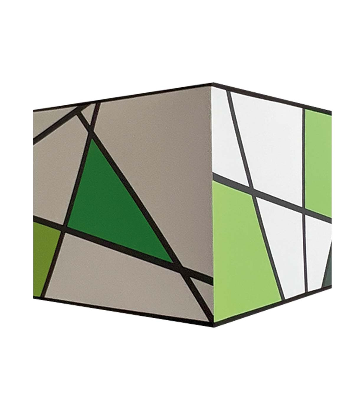Abat-jour carré Callero Vert 35x35 h 25 Abat-jour carré Callero Vert 35x35 h 25