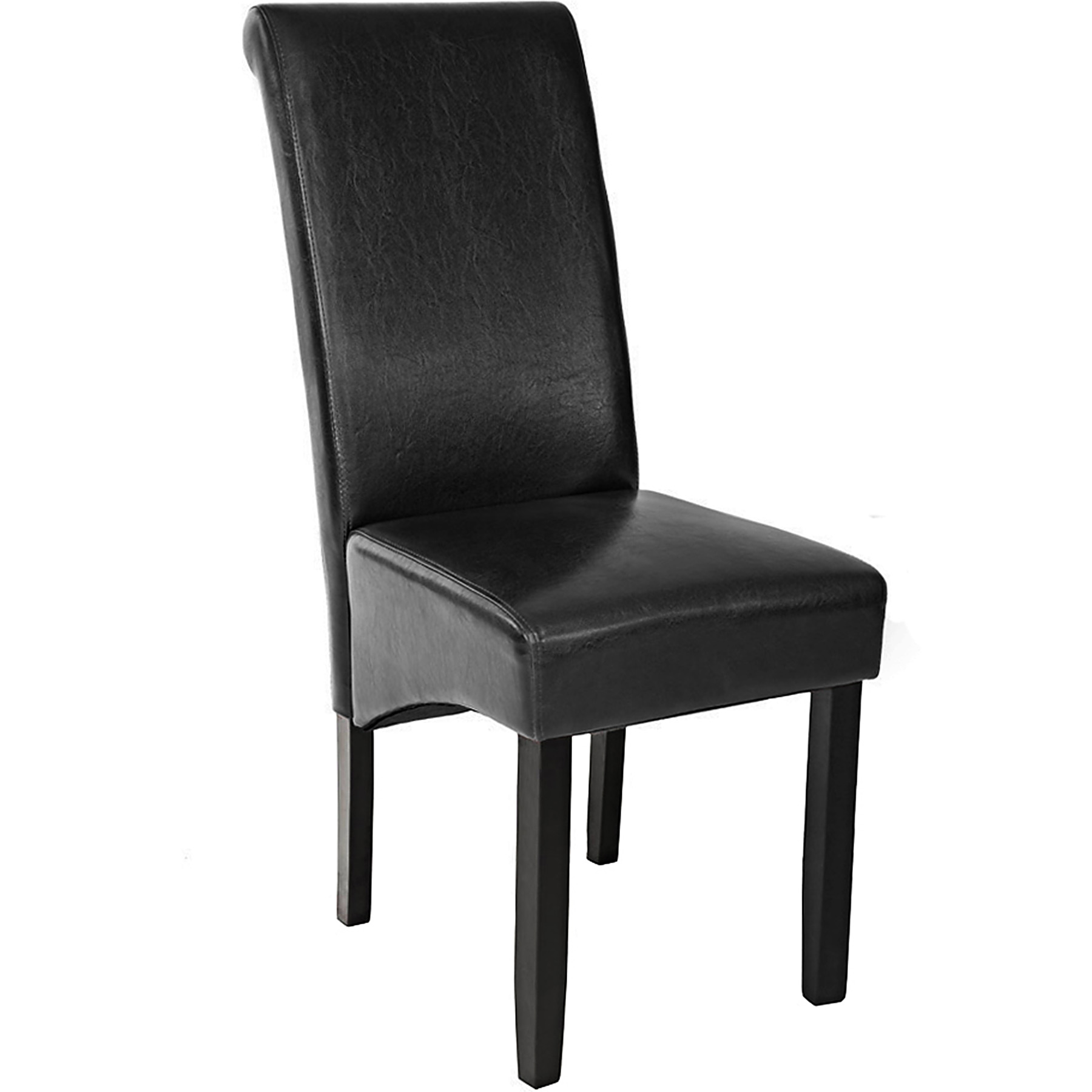 Chaise aspect cuir noir