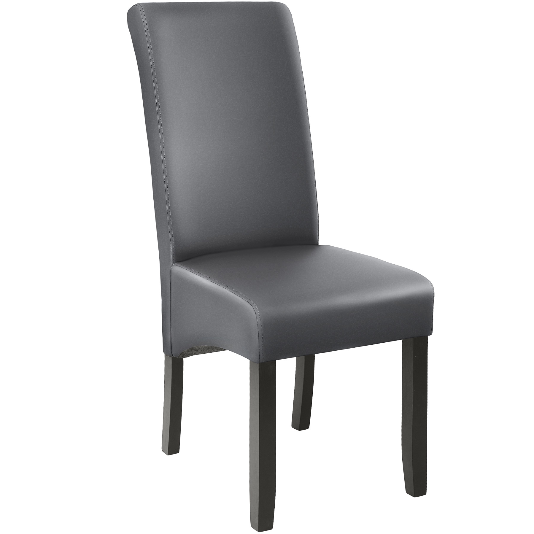 Chaise aspect cuir gris