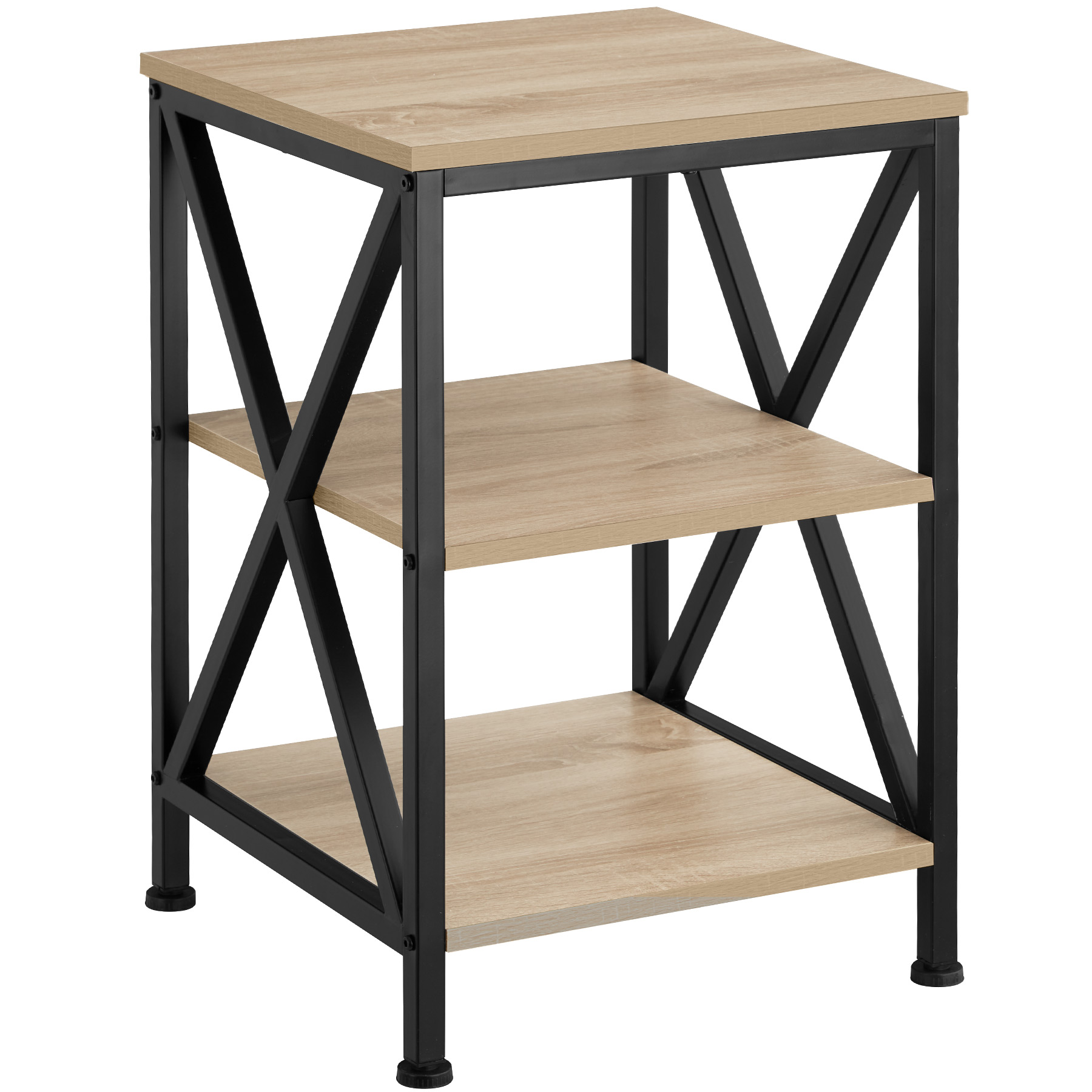 Table d’appoint Nottingham effet bois clair industriel Table d’appoint Nottingham effet bois clair industriel