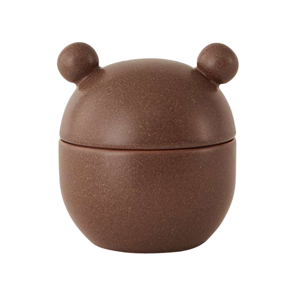 Bonbonniere marron en grès Ø9xH10,5cm Bonbonniere marron en grès Ø9xH10,5cm