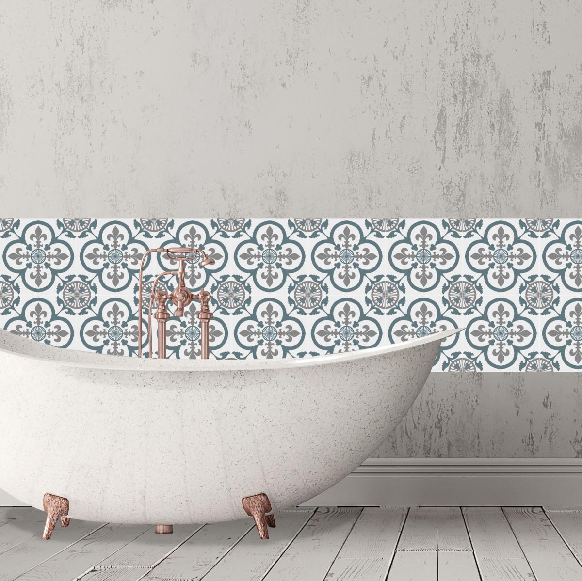 Crédence adhésive carreaux de ciment Garance 200x40cm Crédence adhésive carreaux de ciment Garance 200x40cm