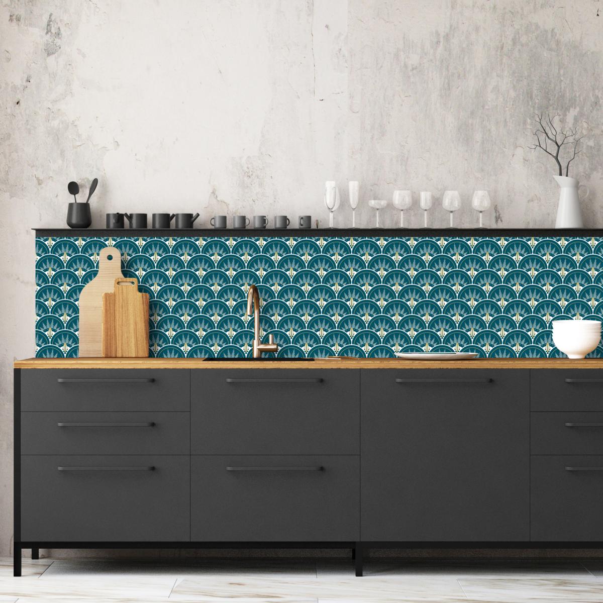 Crédence adhésive art déco Jean 200x40cm Crédence adhésive art déco Jean 200x40cm
