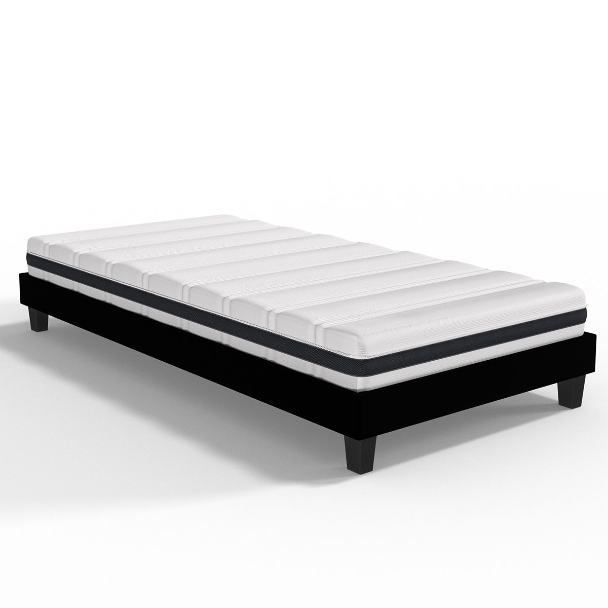 Ensemble matelas ressorts ensachés 90x190 + sommier Ensemble matelas ressorts ensachés 90x190 + sommier