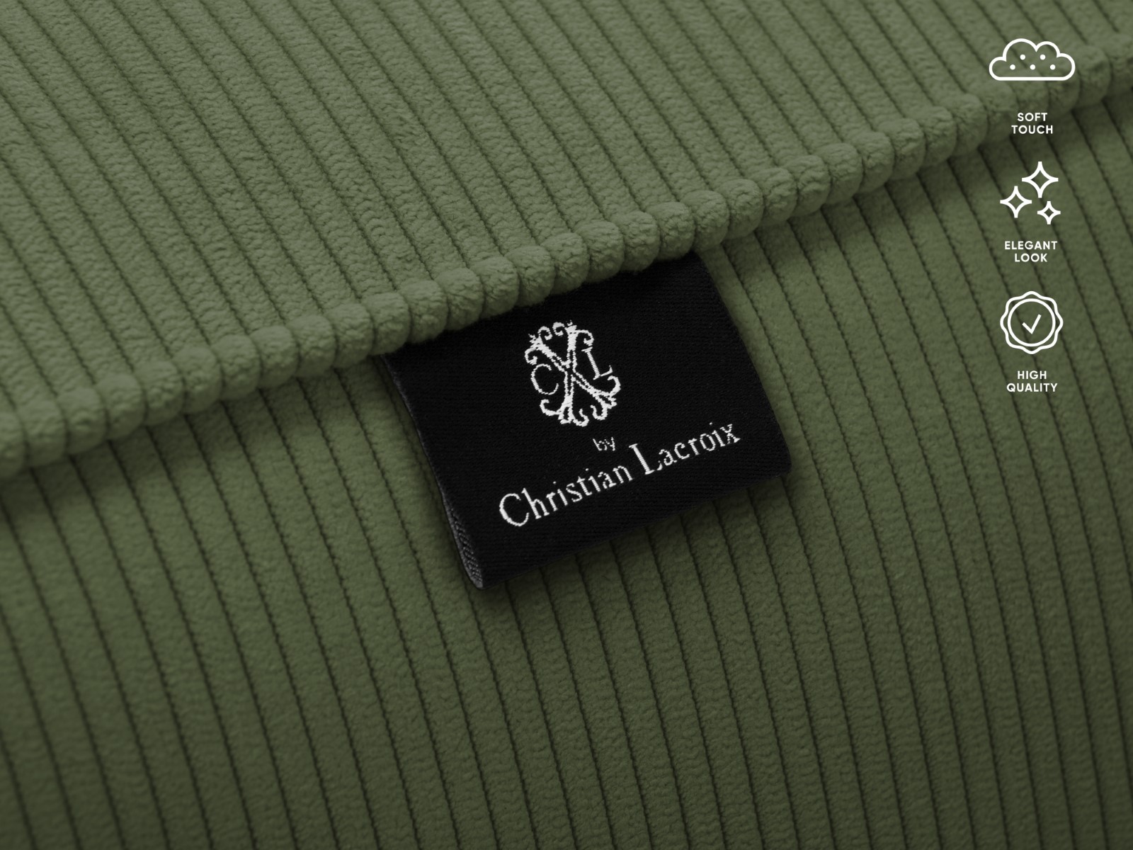 Canapé 4 places en tissu structuré vert - Vue supplémentaire 2