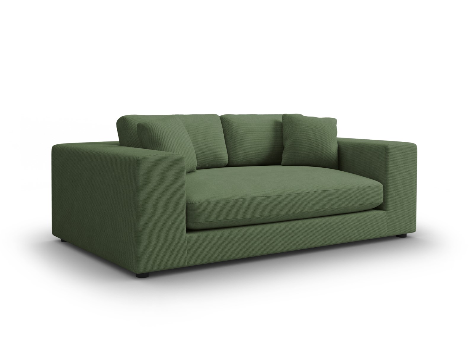 Canapé 3 places en tissu structuré vert - Vue supplémentaire 1