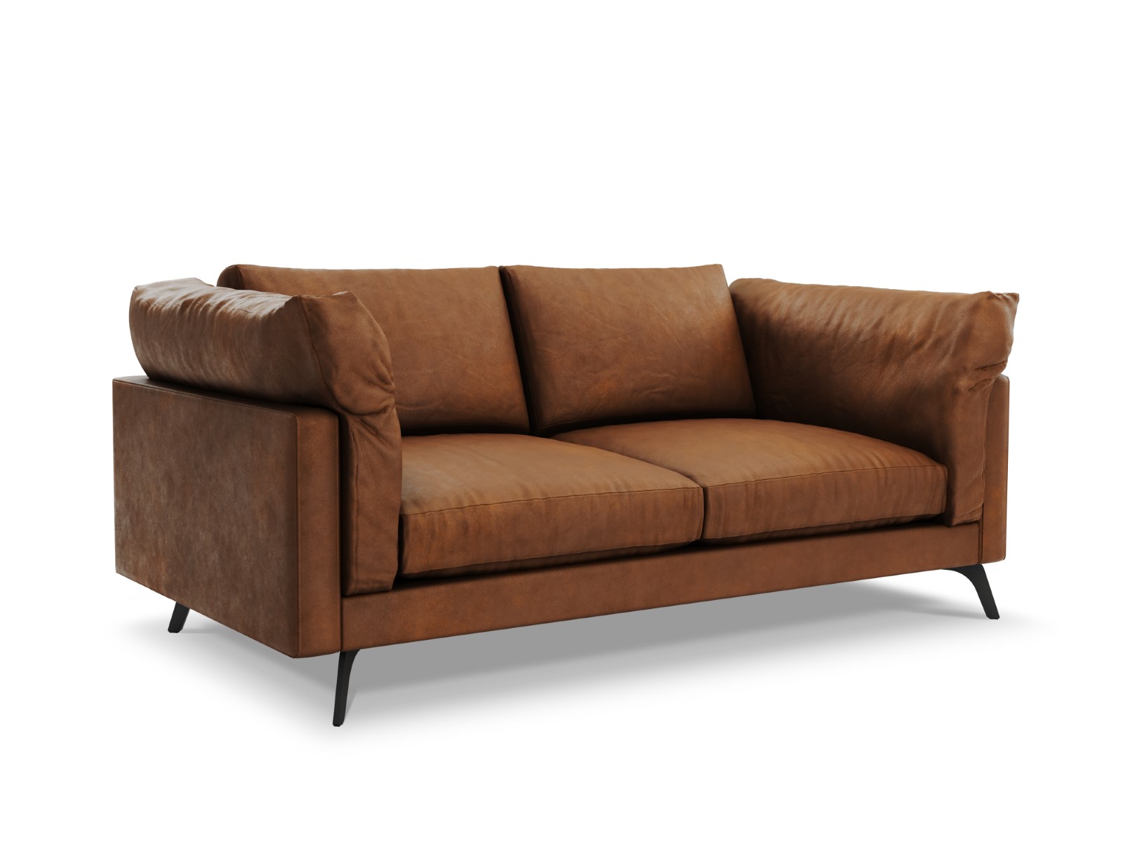 Canapé 3 places Marron Cuir Luxe Design Confort