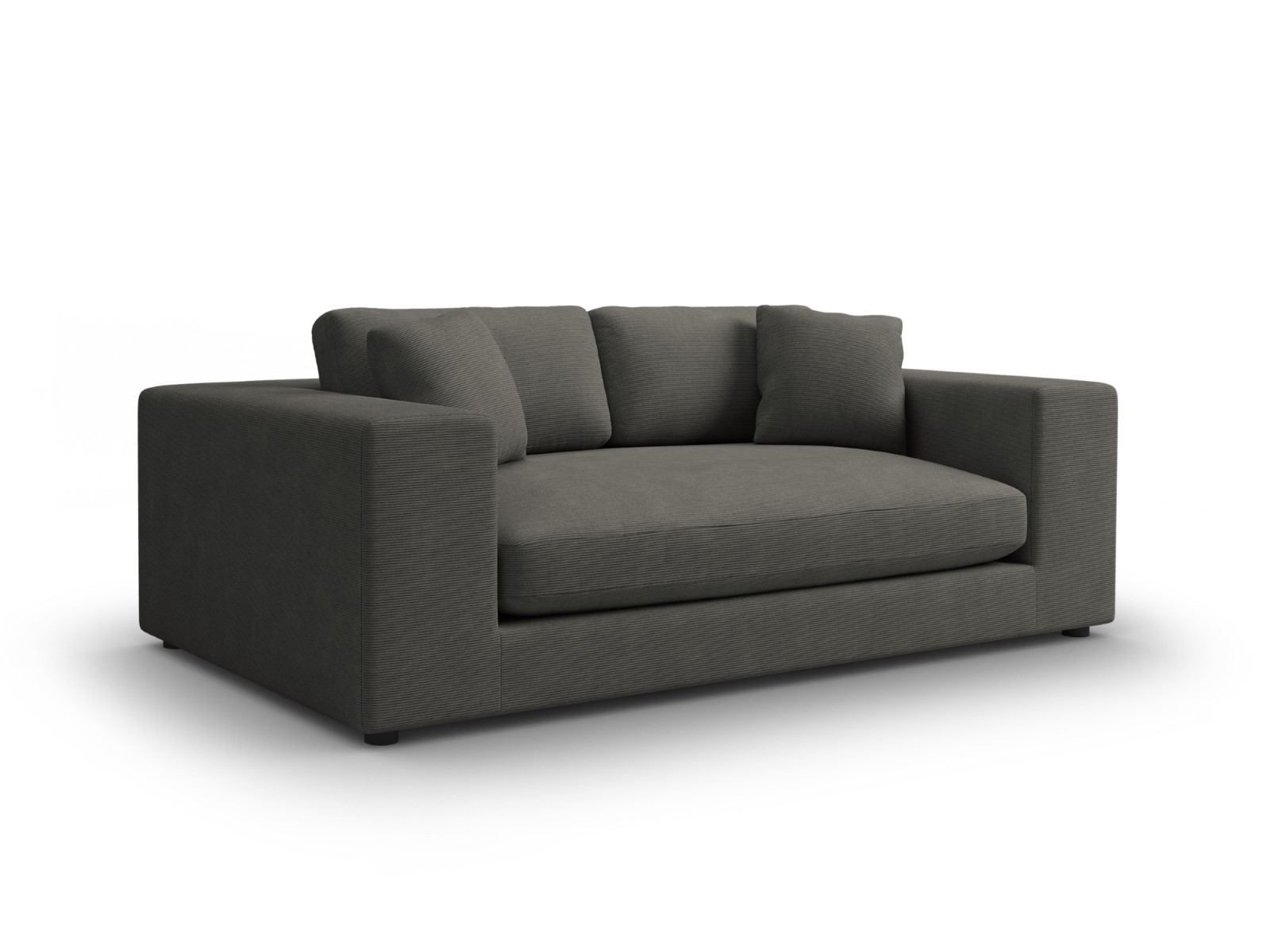 Canapé 3 places en tissu structuré gris foncé - Vue supplémentaire 1