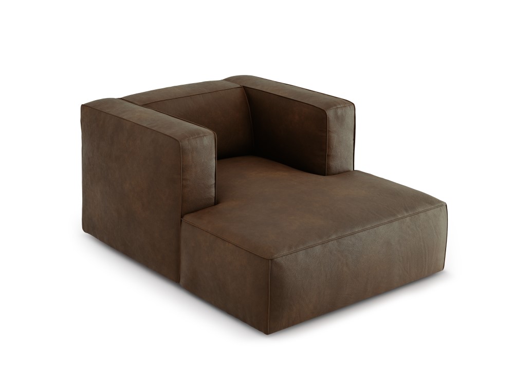 Méridien cuir cuirne 1 place en cuir cuir marron foncé Méridien cuir cuirne 1 place en cuir cuir marron foncé