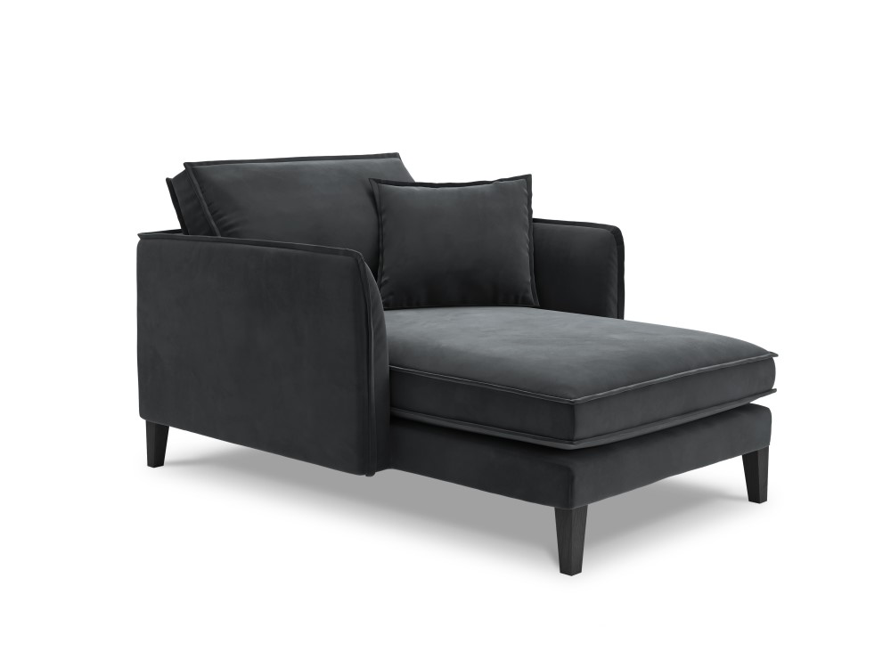 Méridienne 3 places Gris Tissu Design Promotion