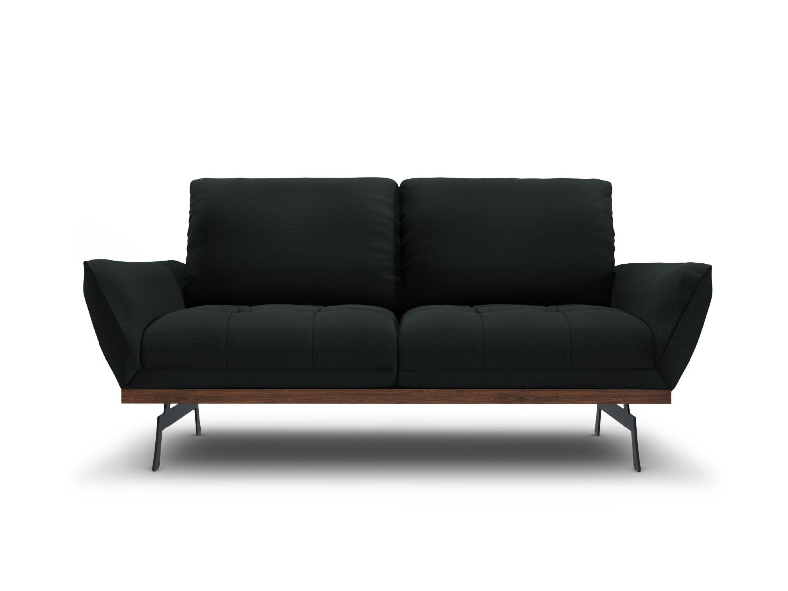 Canapé 3 places en tissu structuré noir - Vue supplémentaire 2