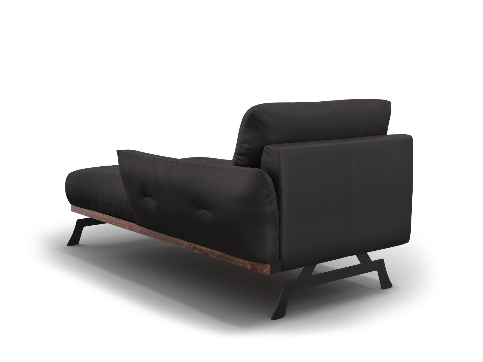 Méridien cuir cuirne 1 place en cuir cuir noir - Vue supplémentaire 2