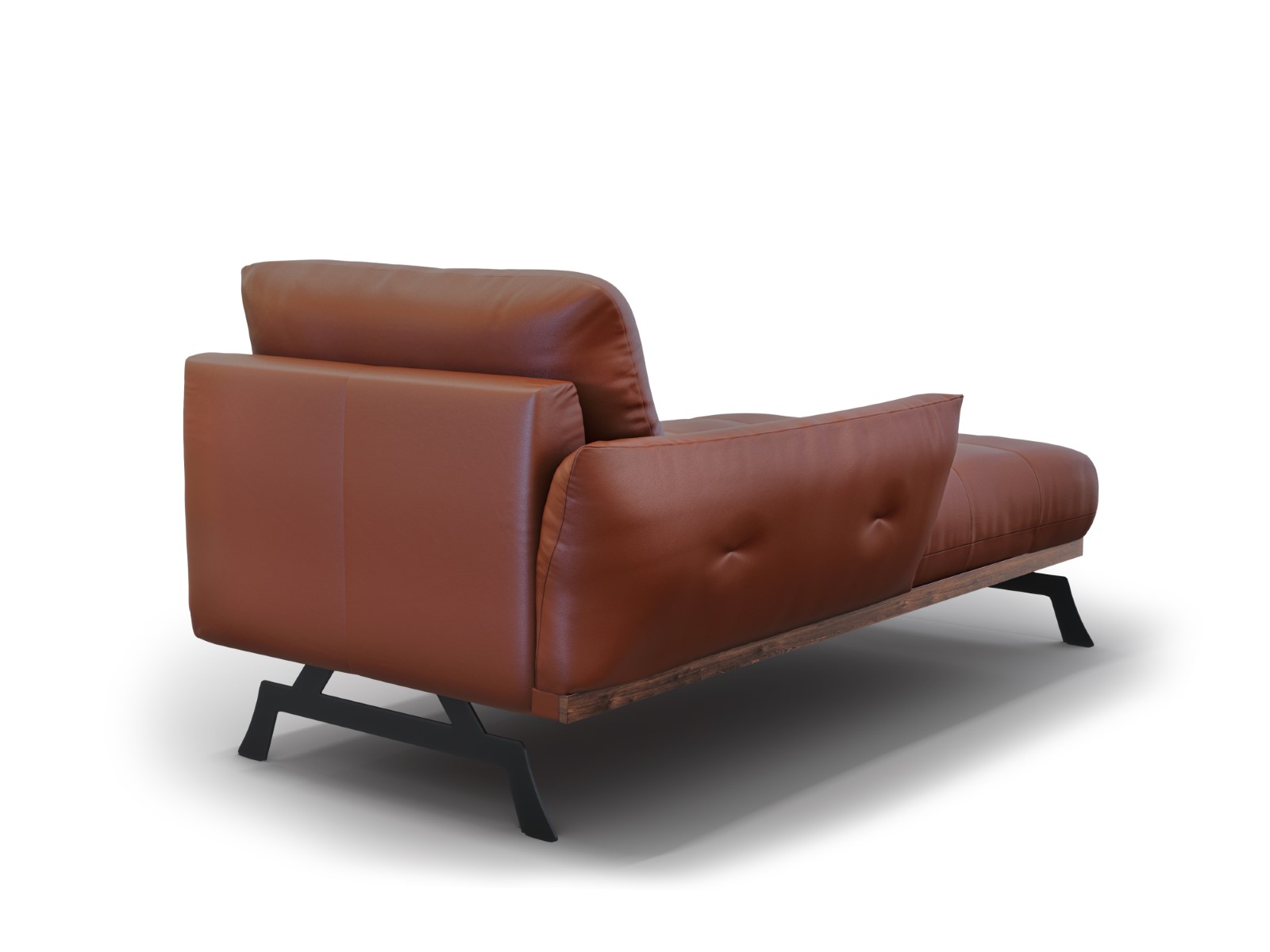 Méridien cuir 1 place en cuir  marron - Vue supplémentaire 2