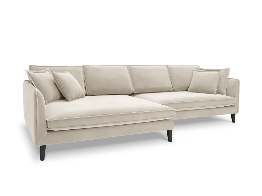Canapé d'angle 4 places Beige Tissu Luxe Design