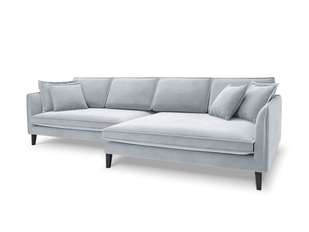 Canapé d'angle 4 places Bleu Tissu Luxe Design