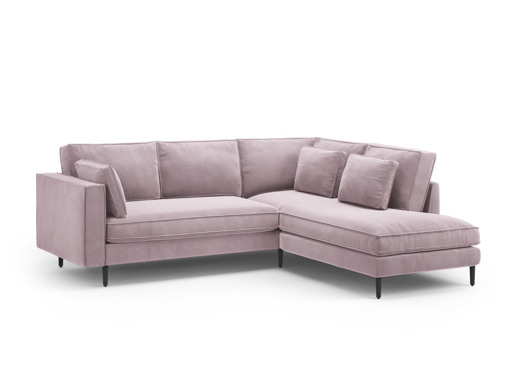 Canapé d'angle 5 places Velours Luxe Design Confort
