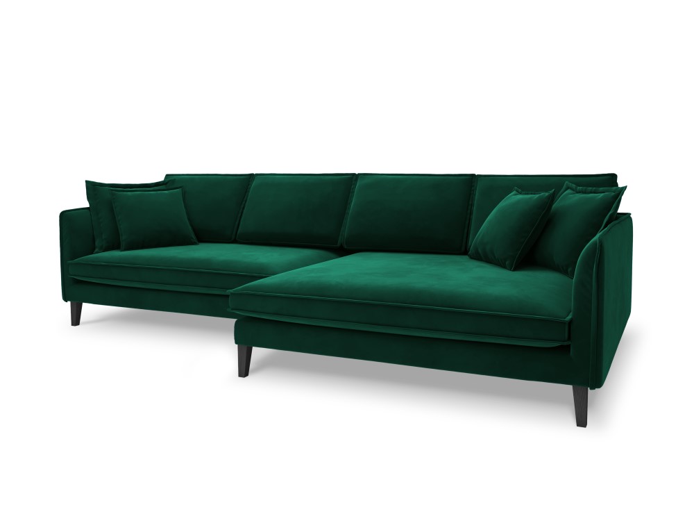 Canapé d'angle 4 places Tissu Luxe Design Vert