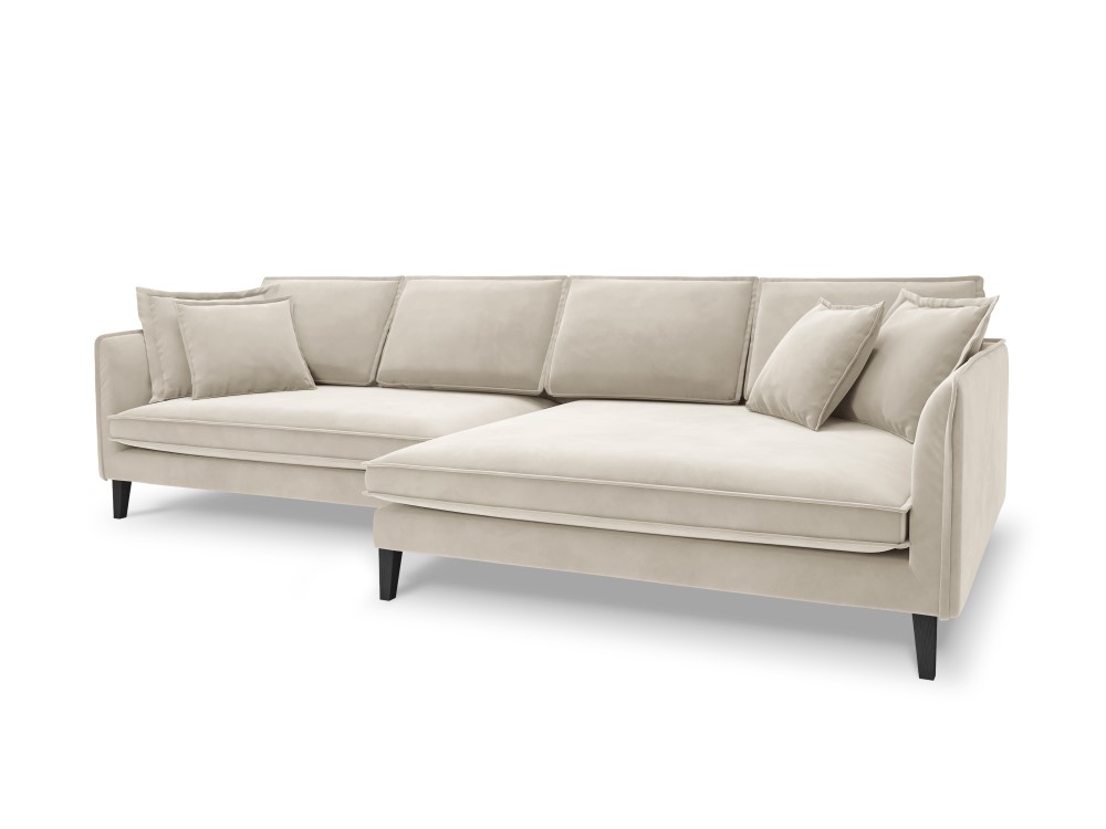 Canapé d'angle 4 places Beige Tissu Luxe Design