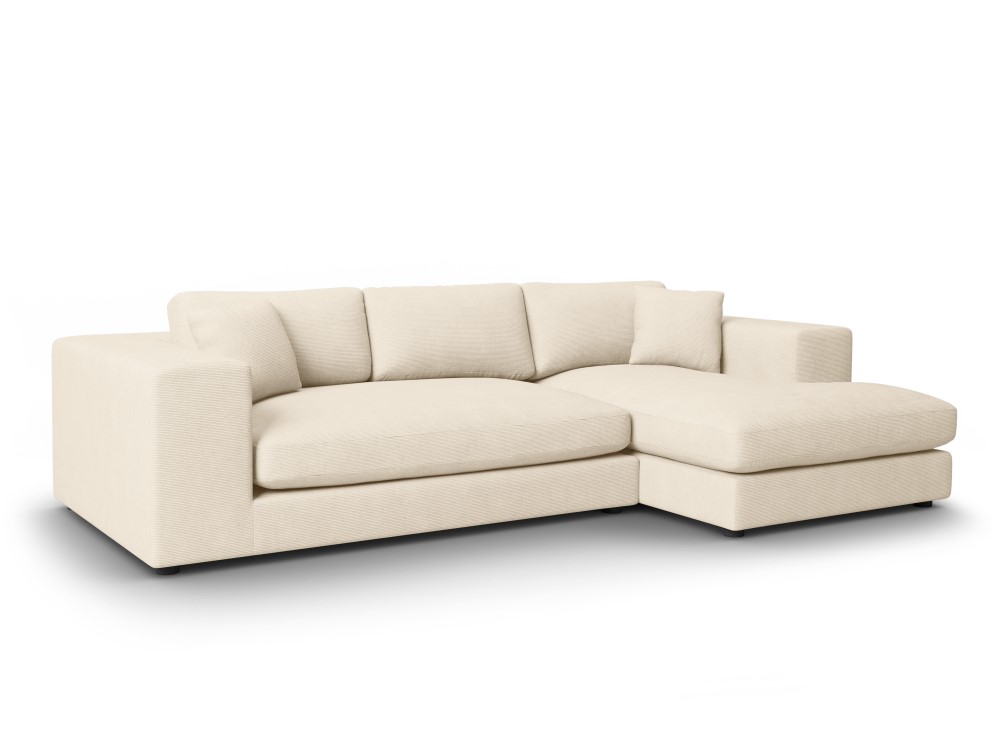 Canapé d'angle 5 places Beige Tissu Moderne Confort Promotion