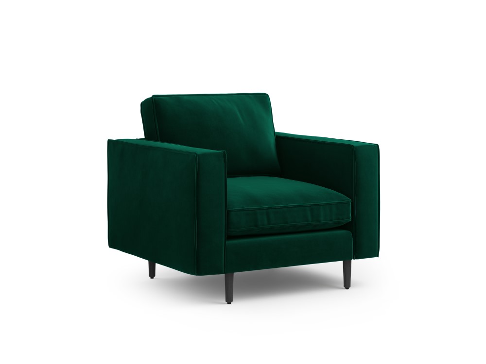 Fauteuil 1 place en velours vert bouteille Fauteuil 1 place en velours vert bouteille