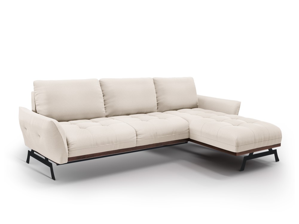 Canapé d'angle 4 places Beige Tissu Luxe Design Confort