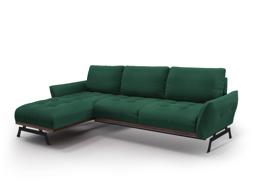Canapé d'angle 4 places Tissu Luxe Design Confort Vert