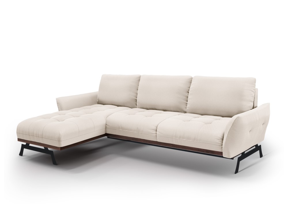 Canapé d'angle 4 places Beige Tissu Luxe Design Confort