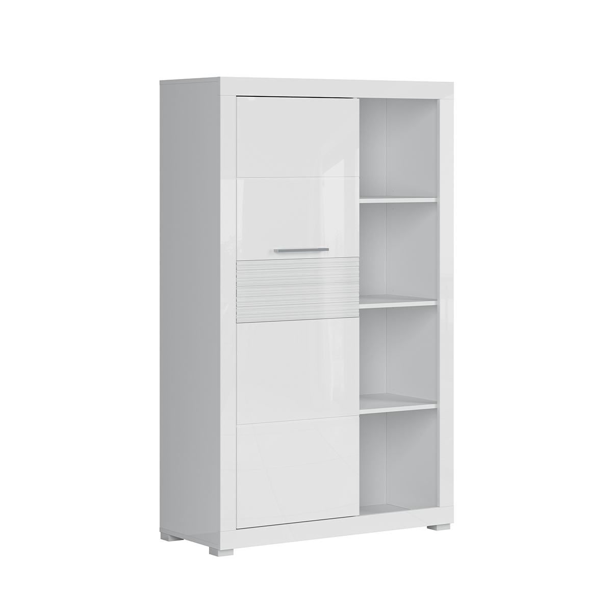 Bibliothèque 1 porte stratifiés blanc