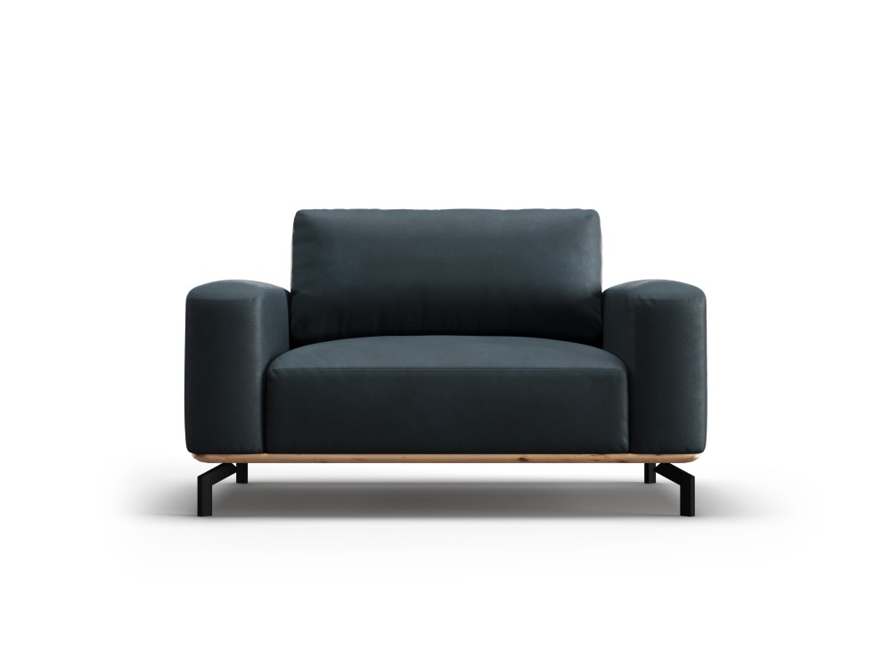 Fauteuil 1 place XL en cuir cuir bleu Fauteuil 1 place XL en cuir cuir bleu