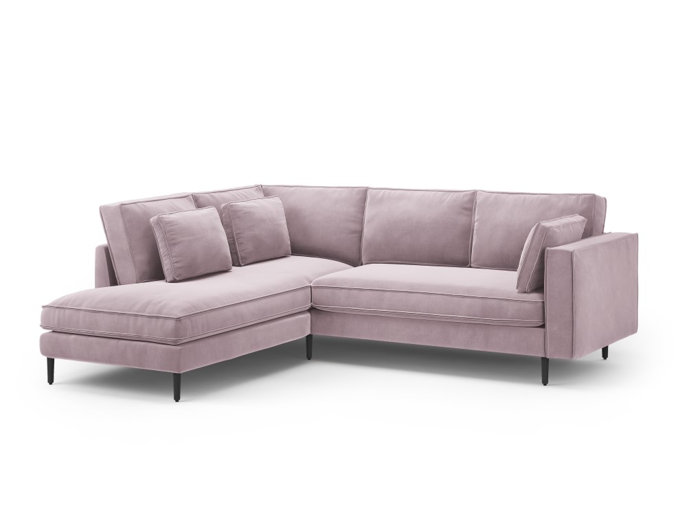 Canapé d'angle 5 places Velours Luxe Design Confort