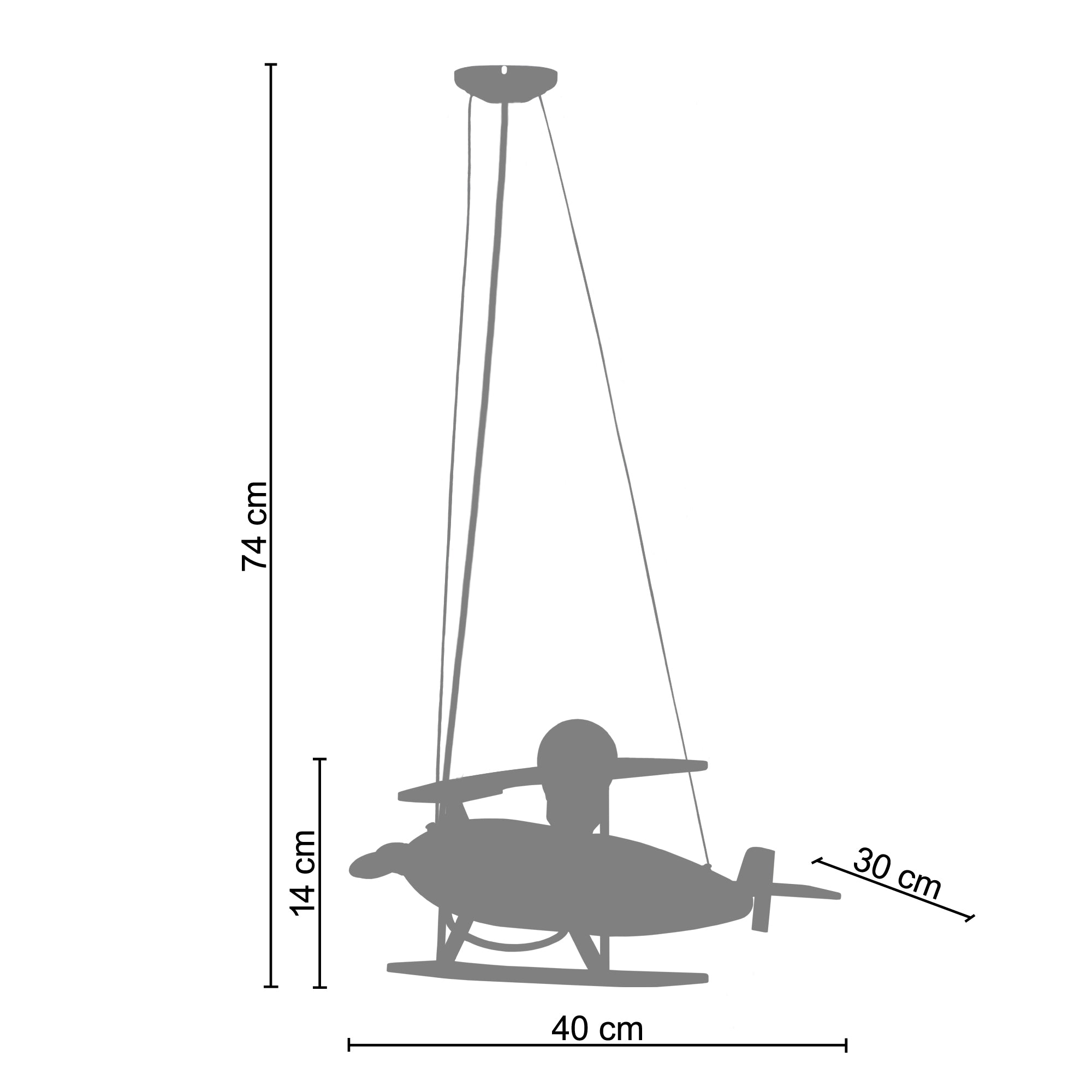 Suspension bois jaune (Tosel) - Image 3