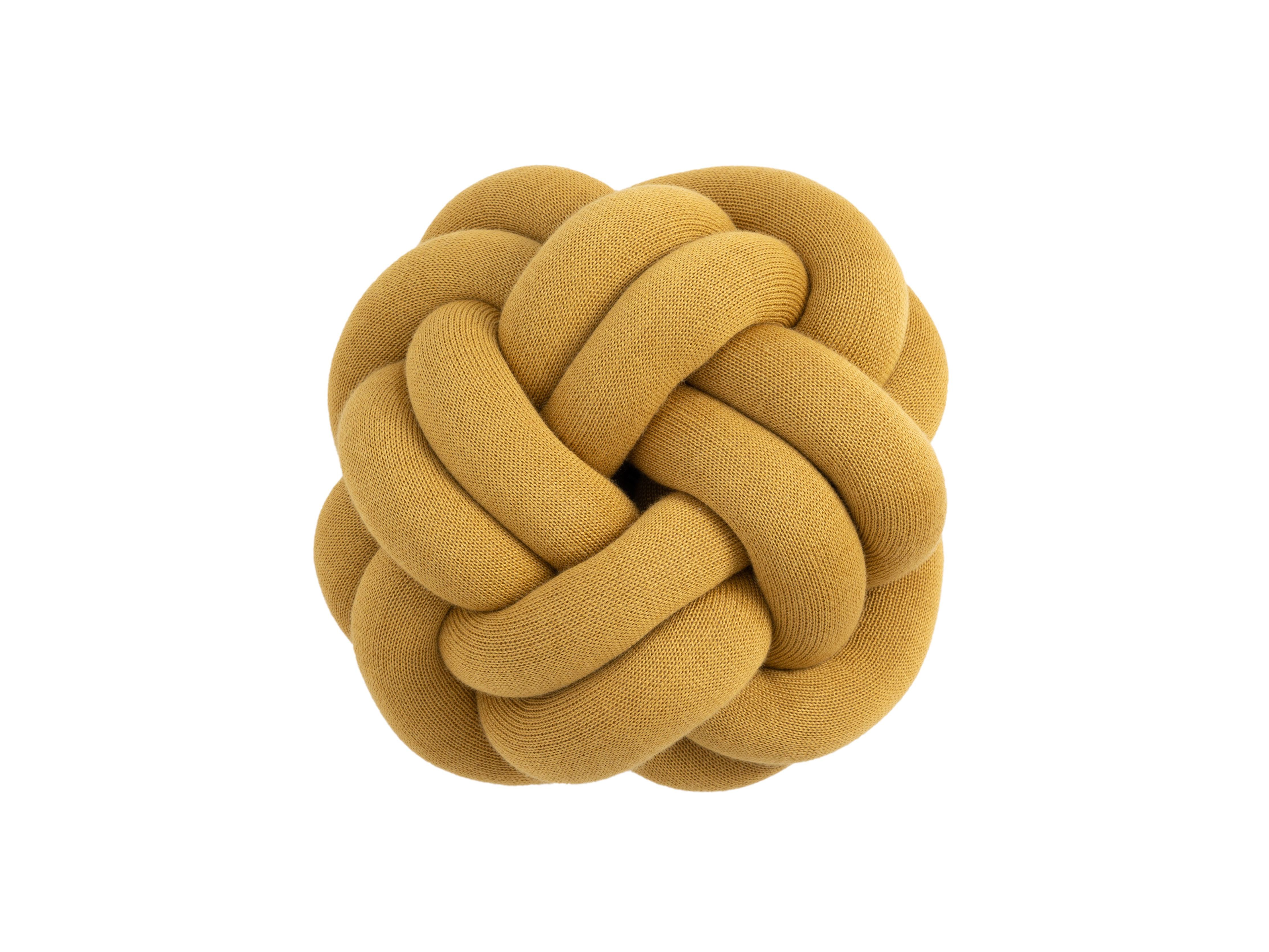 Coussin Knot Tissus jaune 30x15x30 cm