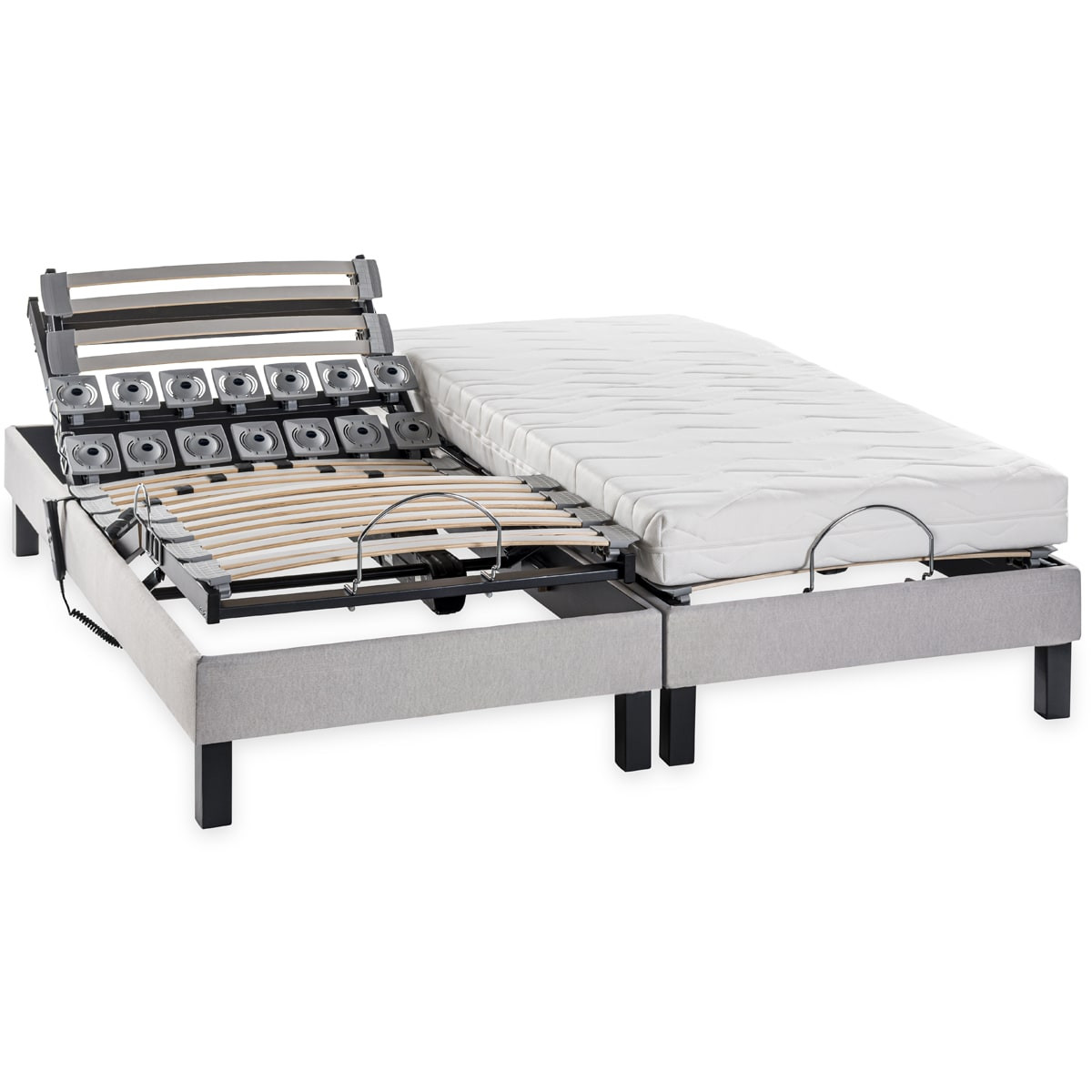 Ensemble relaxation avec sommier électrique + matelas - 160x200 Ensemble relaxation avec sommier électrique + matelas - 160x200