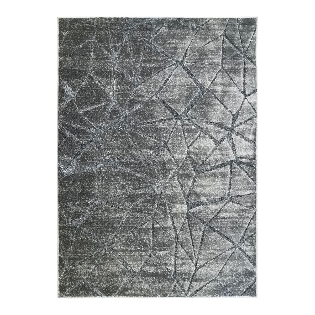 Tapis avec relief motif triangles gris 120x170 Tapis avec relief motif triangles gris 120x170