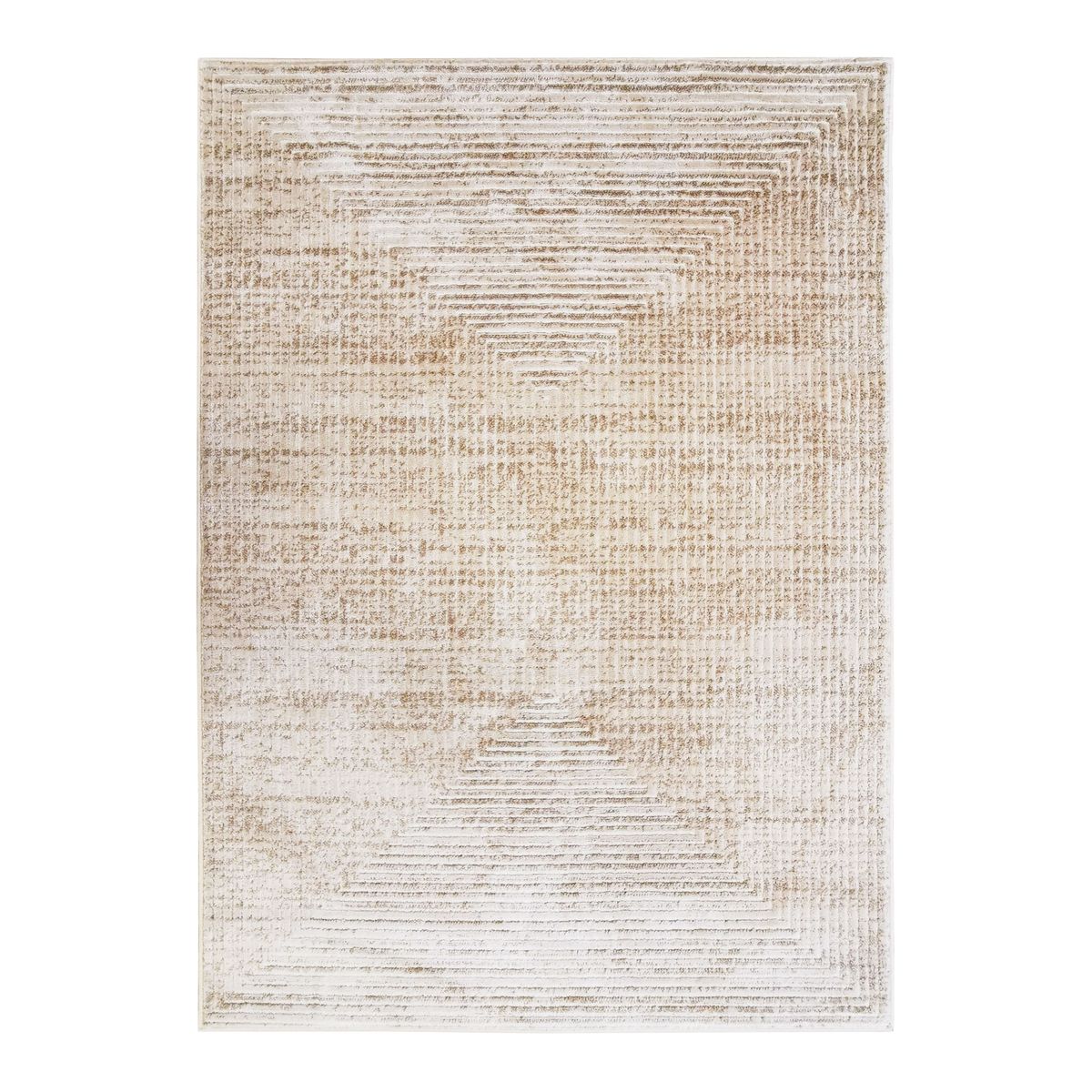 Tapis avec relief motif tricot beige 120x170