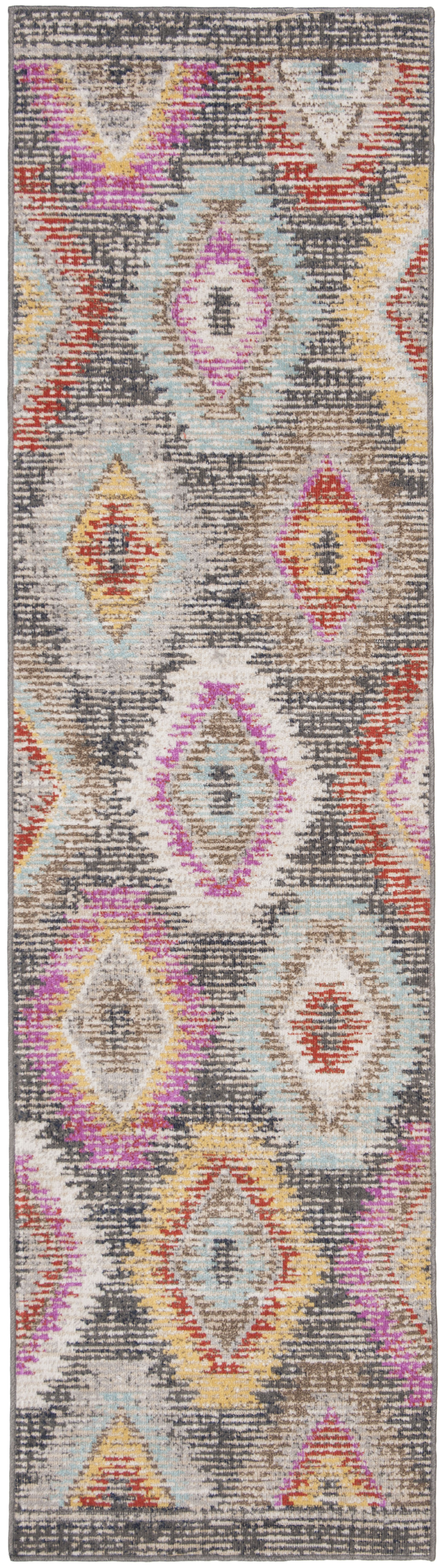 Tapis d'intérieur/extérieur Gris/Multicolore 70 X 245