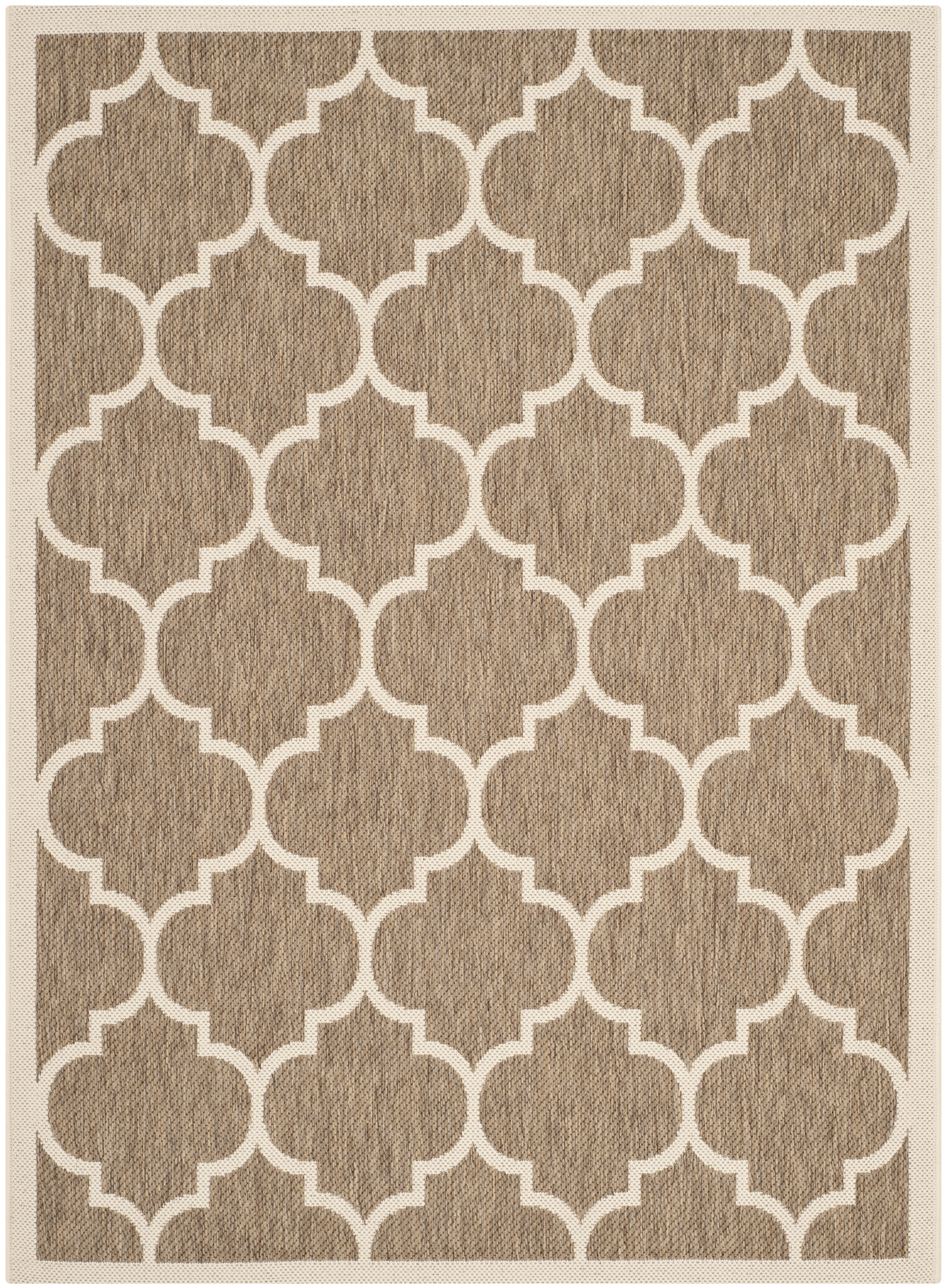 Tapis interieur / exterieur en marron & beige, 122 x 170 cm Tapis interieur / exterieur en marron & beige, 122 x 170 cm