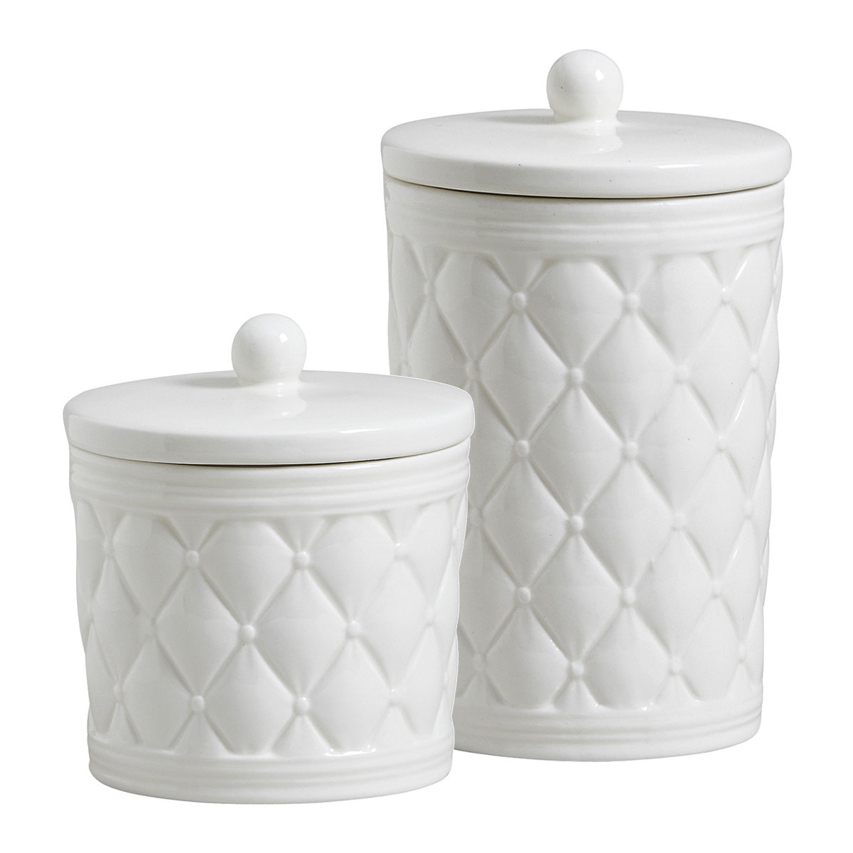 Set 2 pots à coton Boudoir Précieux Set 2 pots à coton Boudoir Précieux